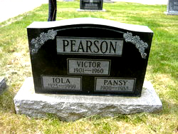 Photo of headstones/Pansy Pearson nee Castell 1900 - 1988 hdsn Medicine Hat Hillside cem AB